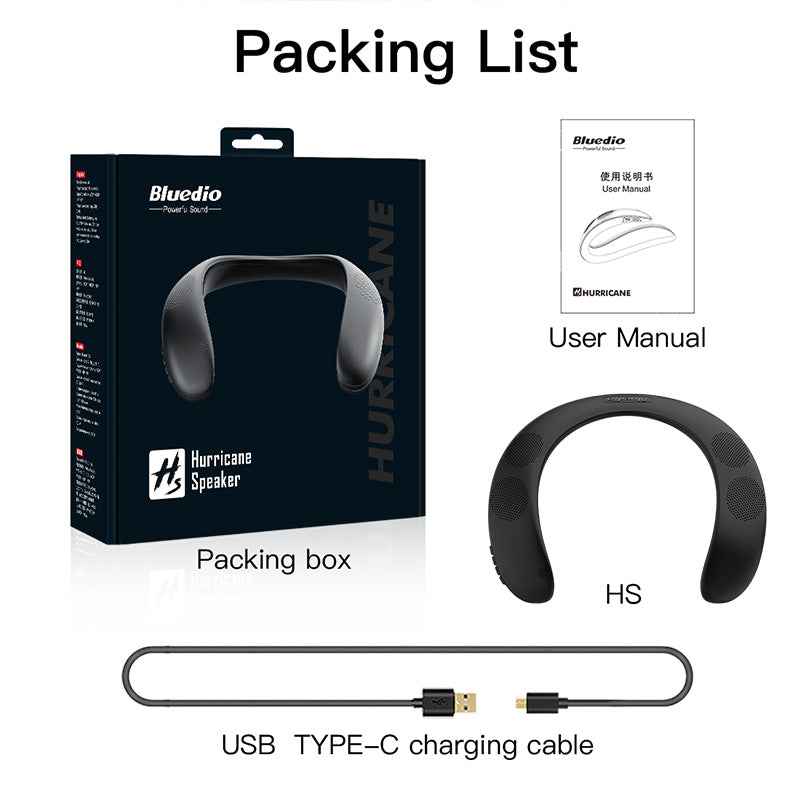 Bluedio HS - Wireless Neckband Speaker Wearable