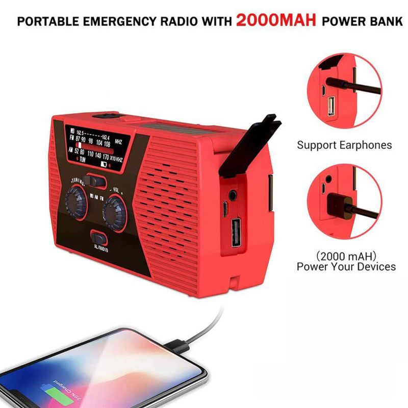 Our 5 in 1 Outdoor Portable Solar Crank AM FM Radio