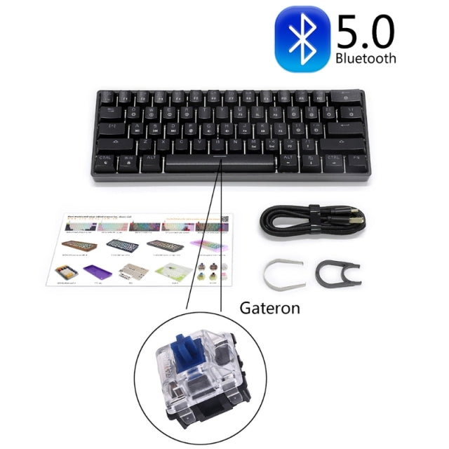 Skyloong GK61 - Bluetooth LED Backlit Gaming Mechanical Keyboard