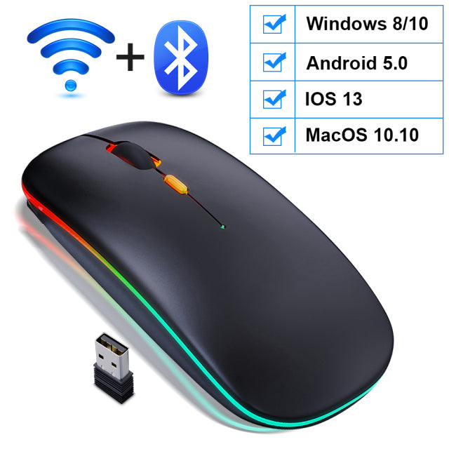 iMice - RGB LED Backlit Bluetooth Wireless Mouse