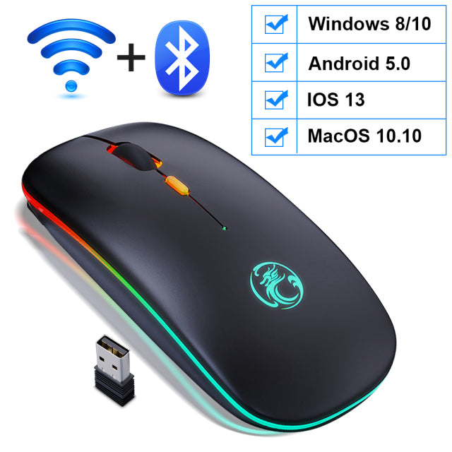 iMice - RGB LED Backlit Bluetooth Wireless Mouse