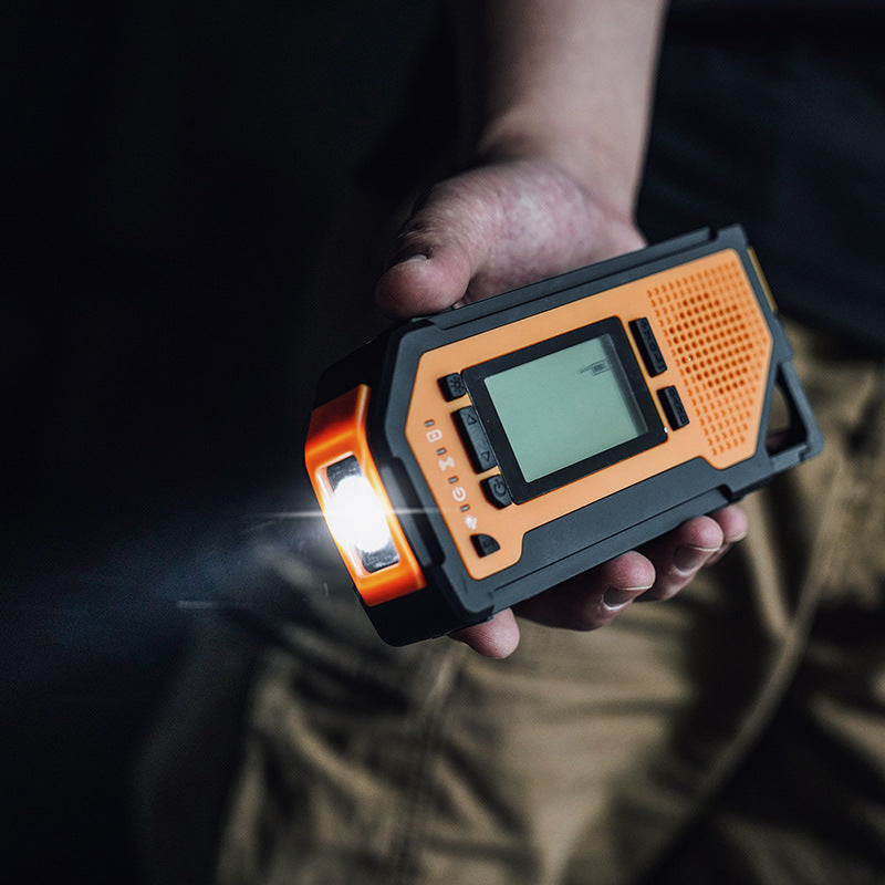 Outdoor Emergency Light Multi-function Solar Hand-cranked Charging Treasure Radio