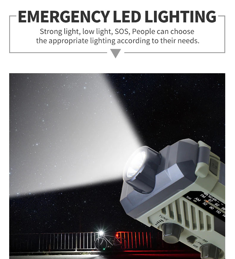 HSJIA - Emergency Solar Power and Crank Radio/Flashlight