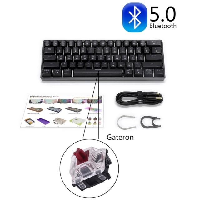 Skyloong GK61 - Bluetooth LED Backlit Gaming Mechanical Keyboard